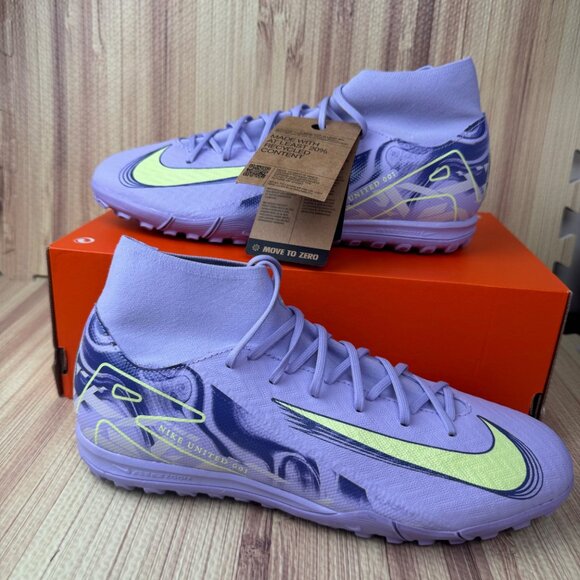 ⭐️Nike Zoom Mercurial Superfly 10 Academy TF Soccer Shoes Purple SZ9.5 HF1602-50 - Picture 1 of 8